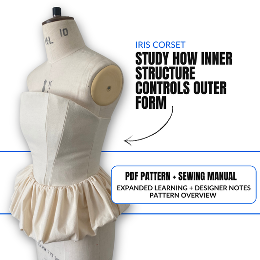 'Iris' Bubble Hem Corset PDF Sewing Pattern and Sewing Instructions