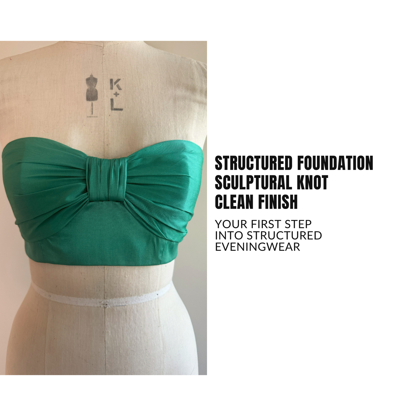'Emma' Bustier PDF Sewing Pattern and Video Tutorial in 7 sizes