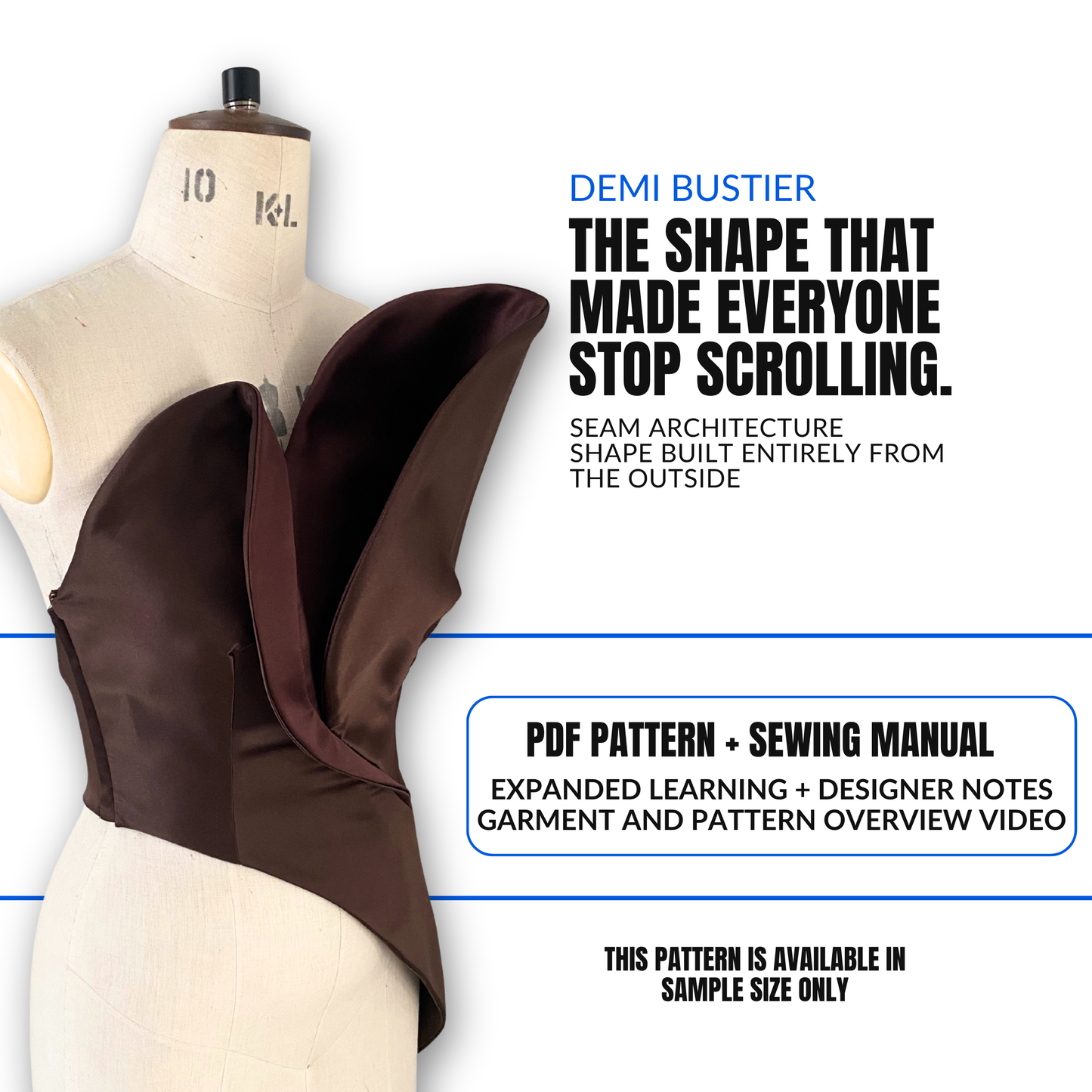 'The Corset Edit' PDF Sewing Pattern and Sewing Instructions