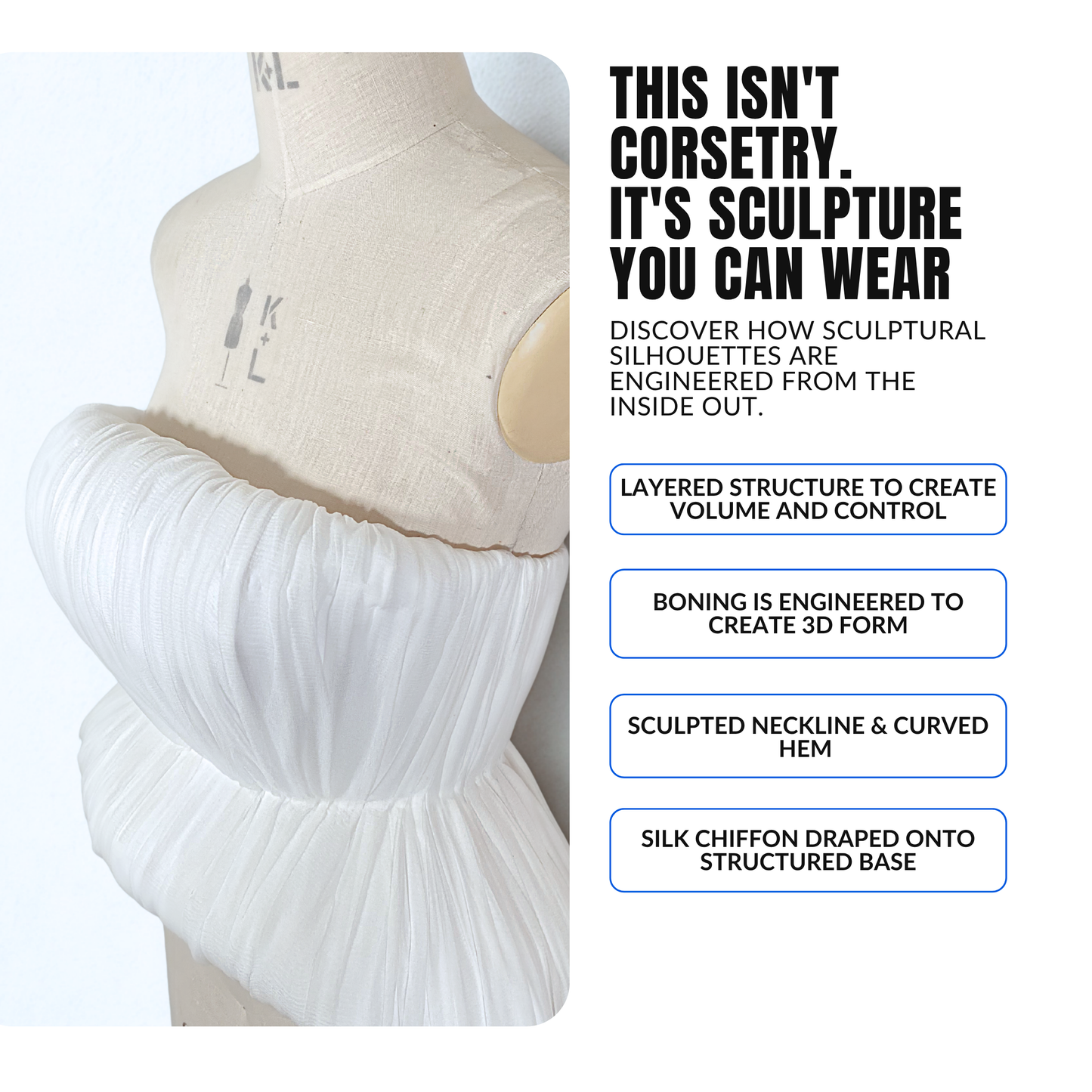 'Gilda' Sculpted Corset PDF Sewing Pattern and Sewing Instructions in 7 sizes