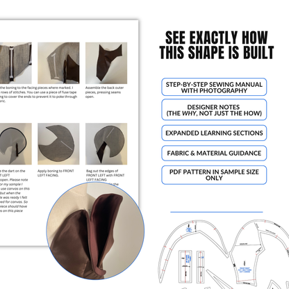 'Demi' Bustier Corset Top PDF Sewing Pattern and Sewing Instructions