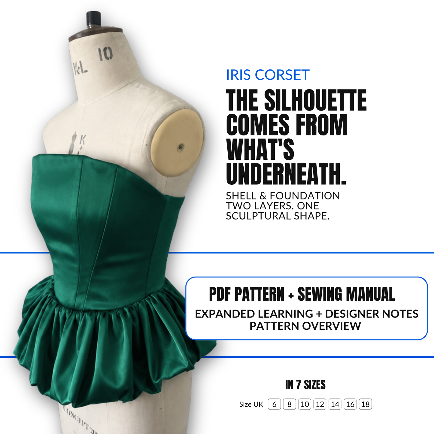 'The Corset Edit' PDF Sewing Pattern and Sewing Instructions