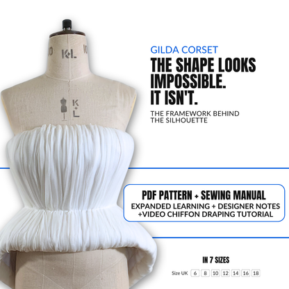 'The Corset Edit' PDF Sewing Pattern and Sewing Instructions