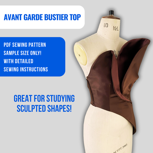 'Demi' Bustier Corset Top PDF Sewing Pattern and Sewing Instructions