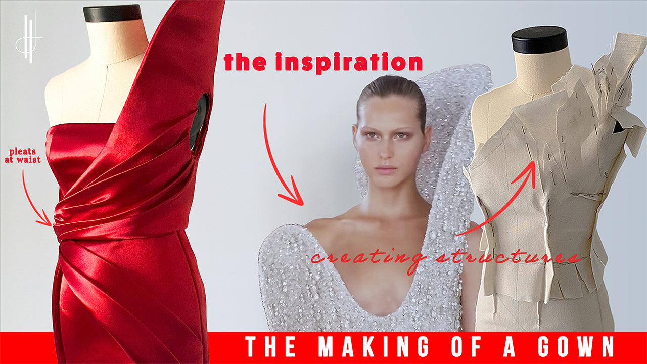 Load video: Draping and exploring sculptural silhouettes