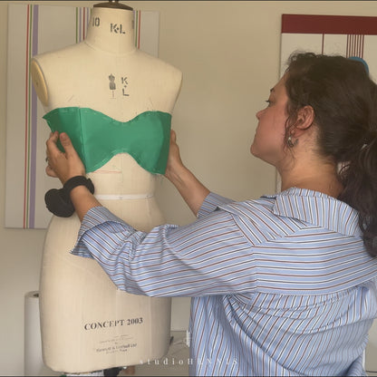 'Emma' Bustier PDF Sewing Pattern and Video Tutorial in 7 sizes