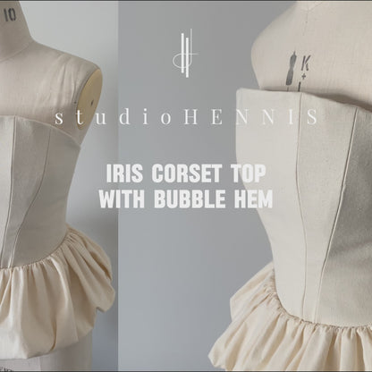 'Iris' Bubble Hem Corset PDF Sewing Pattern and Sewing Instructions
